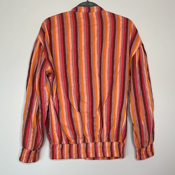 AVEC LES FILLES vintage candy striped bomber jacket - Picture 3 of 3